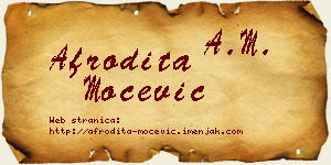 Afrodita Močević vizit kartica